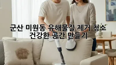 군산 미원동 유해물질 제거 청소: 건강한 공간 만들기
