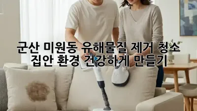 군산 미원동 유해물질 제거 청소, 집안 환경 건강하게 만들기